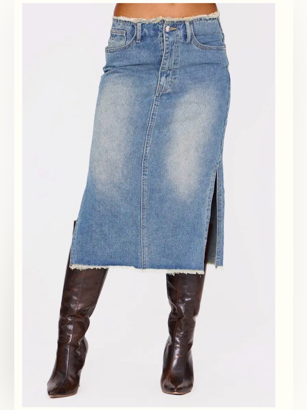 PrettyLittleThing Light Blue High Rise Straight Jeans